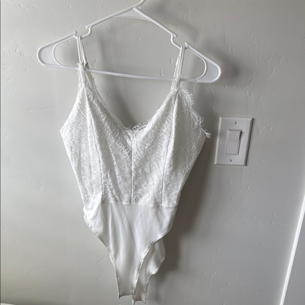 SHEIN White Lace Bodysuit